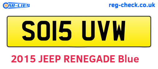 SO15UVW are the vehicle registration plates.