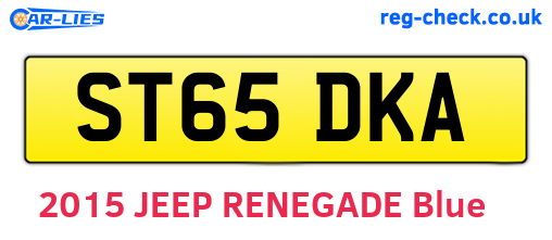 ST65DKA are the vehicle registration plates.