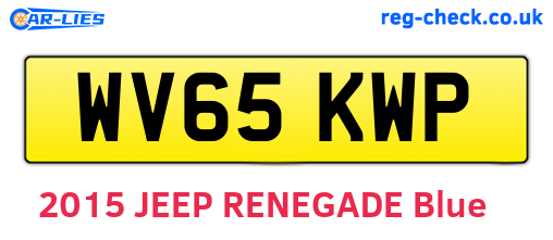WV65KWP are the vehicle registration plates.