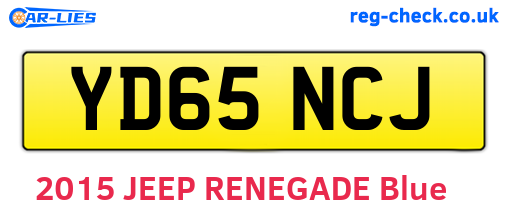YD65NCJ are the vehicle registration plates.