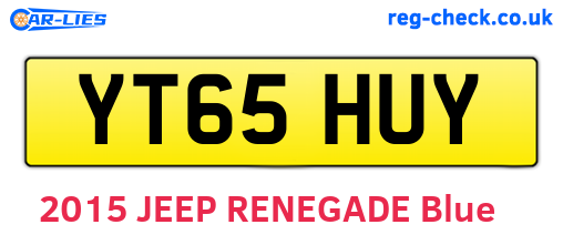 YT65HUY are the vehicle registration plates.