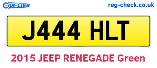 J444HLT are the vehicle registration plates.