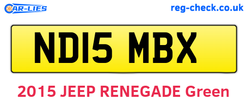 ND15MBX are the vehicle registration plates.