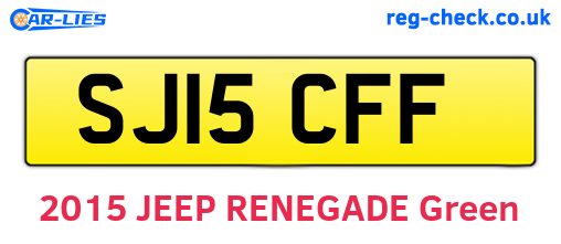 SJ15CFF are the vehicle registration plates.