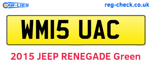 WM15UAC are the vehicle registration plates.