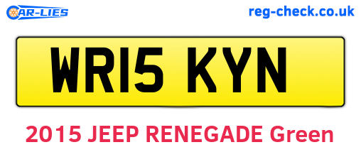 WR15KYN are the vehicle registration plates.