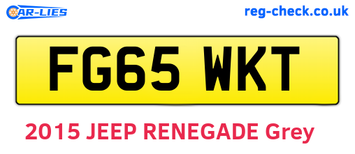 FG65WKT are the vehicle registration plates.