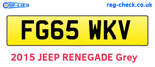 FG65WKV are the vehicle registration plates.