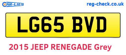 LG65BVD are the vehicle registration plates.
