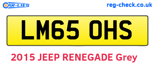 LM65OHS are the vehicle registration plates.