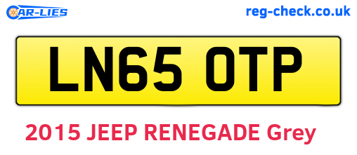 LN65OTP are the vehicle registration plates.
