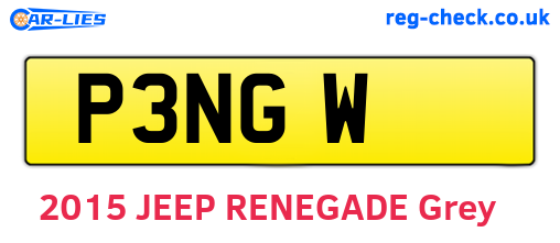 P3NGW are the vehicle registration plates.