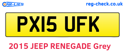 PX15UFK are the vehicle registration plates.