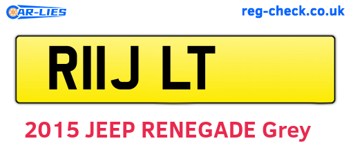 R11JLT are the vehicle registration plates.