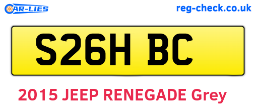 S26HBC are the vehicle registration plates.