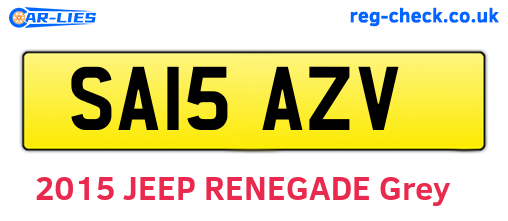 SA15AZV are the vehicle registration plates.