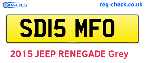 SD15MFO are the vehicle registration plates.