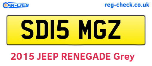 SD15MGZ are the vehicle registration plates.