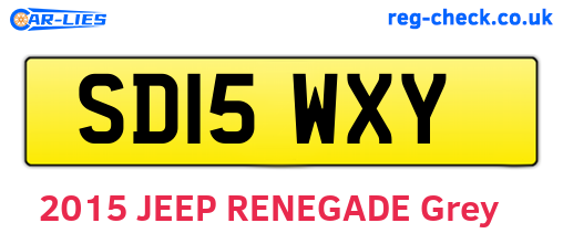 SD15WXY are the vehicle registration plates.