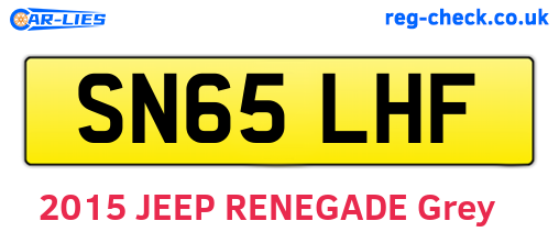 SN65LHF are the vehicle registration plates.