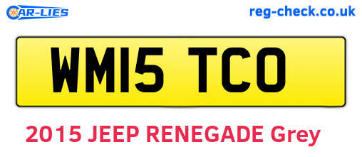 WM15TCO are the vehicle registration plates.