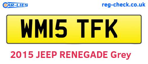 WM15TFK are the vehicle registration plates.
