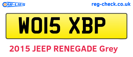 WO15XBP are the vehicle registration plates.
