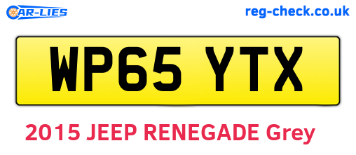 WP65YTX are the vehicle registration plates.