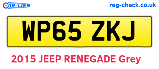 WP65ZKJ are the vehicle registration plates.