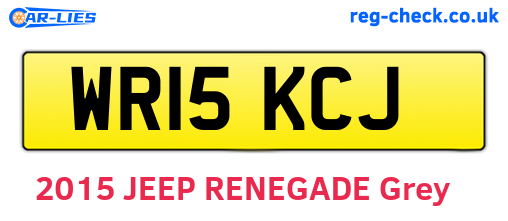 WR15KCJ are the vehicle registration plates.