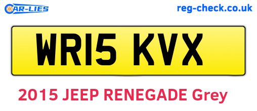 WR15KVX are the vehicle registration plates.