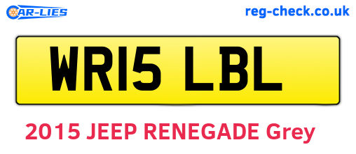 WR15LBL are the vehicle registration plates.
