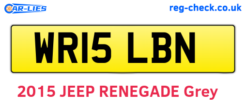 WR15LBN are the vehicle registration plates.