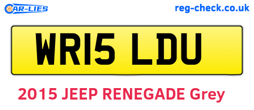 WR15LDU are the vehicle registration plates.