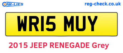 WR15MUY are the vehicle registration plates.