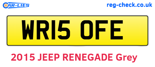 WR15OFE are the vehicle registration plates.