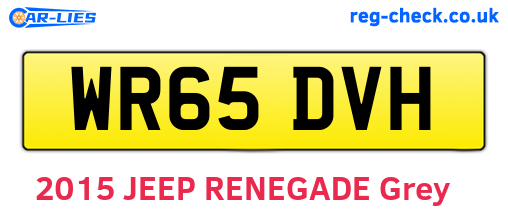 WR65DVH are the vehicle registration plates.