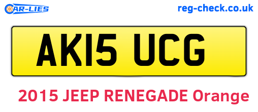 AK15UCG are the vehicle registration plates.