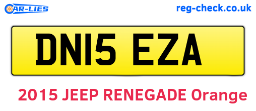 DN15EZA are the vehicle registration plates.