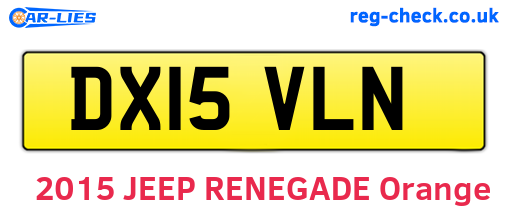 DX15VLN are the vehicle registration plates.