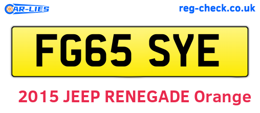 FG65SYE are the vehicle registration plates.
