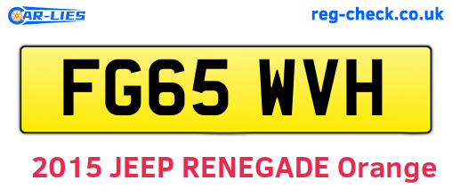 FG65WVH are the vehicle registration plates.