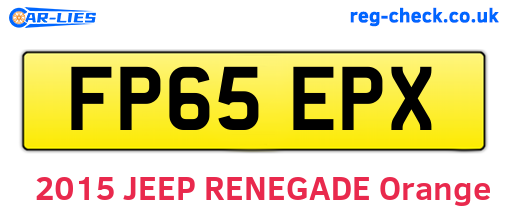 FP65EPX are the vehicle registration plates.