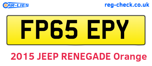 FP65EPY are the vehicle registration plates.