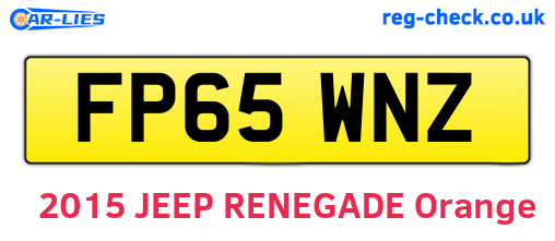 FP65WNZ are the vehicle registration plates.