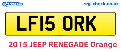 LF15ORK are the vehicle registration plates.
