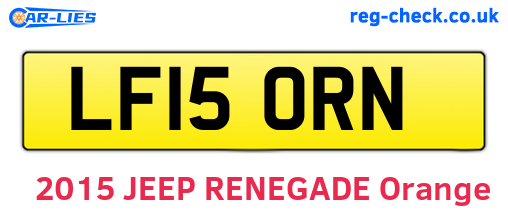 LF15ORN are the vehicle registration plates.