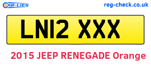 LN12XXX are the vehicle registration plates.