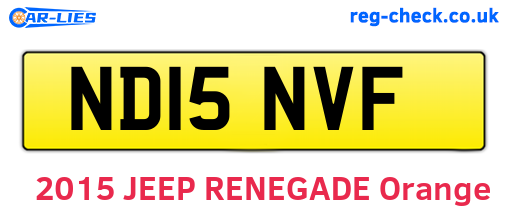 ND15NVF are the vehicle registration plates.