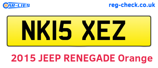 NK15XEZ are the vehicle registration plates.